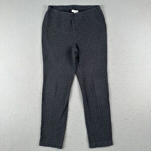 J‎ Jill Pants Women’s Small Black Check Pony Slim Leg Stretch Pull on Pleated